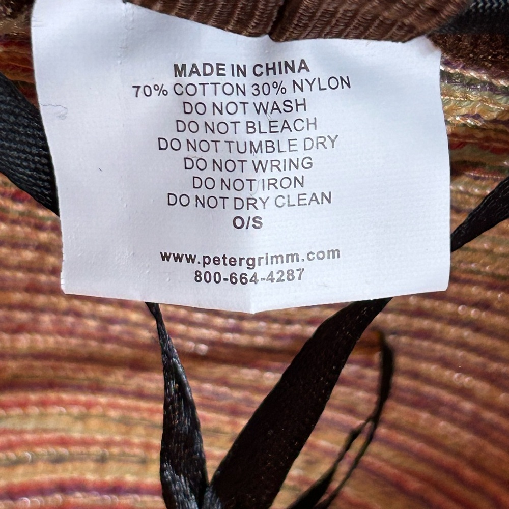 Peter Grimm BETH Wide Brim Sun Hat Cotton Nylon Blend OS Adjustable NEW - Picture 13 of 15